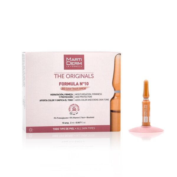 MARTIDERM FORMULA Nº 10 HD COLOR TOUCH SPF 30 10 AMPOLLAS